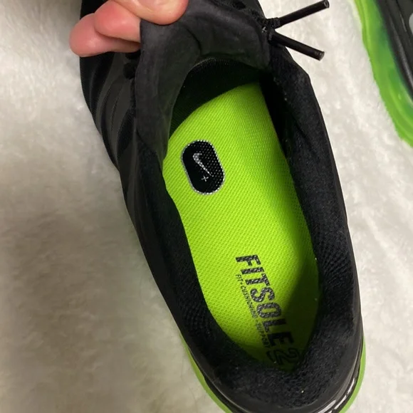 Air Max 2012 black/lime green women’s size 9.5 - Picture 6 of 10